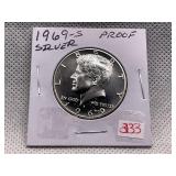 1969-S KENNEDY HALF DOLLAR SILVER PROOF