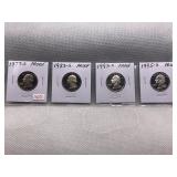 1977-S, 1983-S, 1993-S, 1995-S WASHINGTON QUARTERS