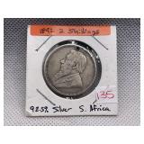 1892 2 SHILLINGS S. AFRICAN SILVER COIN