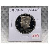 1992-S KENNEDY HALF DOLLAR PROOF