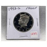1993-S KENNEDY HALF DOLLAR PROOF