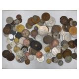 LARGE BAG OF ASSORTED FOREIGN COINS