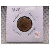 1874 INDIAN HEAD CENT