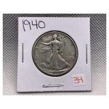 1940 WALKING LIBERTY HALF DOLLAR