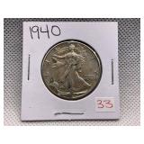 1940 WALKING LIBERTY HALF DOLLAR