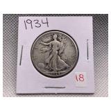 1934 WALKING LIBERTY HALF DOLLAR