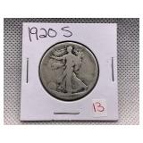 1920-S WALKING LIBERTY HALF DOLLAR