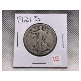 1921-S WALKING LIBERTY HALF DOLLAR