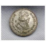 1958 MEXICAN SILVER DOLLAR - RARE