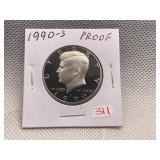 1990-S KENNEDY PROOF HALF DOLLAR