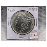 1921 MORGAN DOLLAR AU58