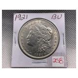 1921 MORGAN DOLLAR BU