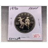 1996 SOCCER HALF DOLLAR