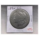 1892-CC MORGAN DOLLAR