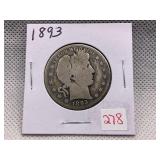 1893 BARBER HALF DOLLAR
