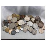 LARGE BAG OF ASSORTED FOREIGN COINS