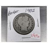 1902 BARBER HALF DOLLAR