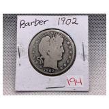 1902 BARBER HALF DOLLAR