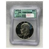 1974-S EISENHOWER SILVER DOLLAR ICG-PR69DCAM