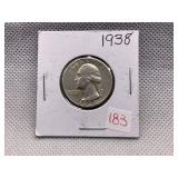 1938 WASHINGTON QUARTER