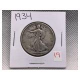 1934 WALKING LIBERTY HALF DOLLAR