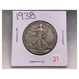 1938 WALKING LIBERTY HALF DOLLAR