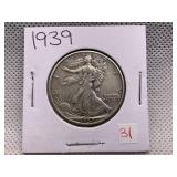 1939 WALKING LIBERTY HALF DOLLAR