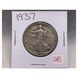 1937 WALKING LIBERTY HALF DOLLAR