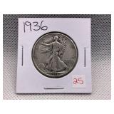 1936 WALKING LIBERTY HALF DOLLAR