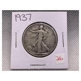 1937 WALKING LIBERTY HALF DOLLAR