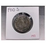 1910 S UNITED STATES PHILIPPINES ONE PESO SILVER