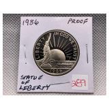 1986 STATUE OF LIBERTY HALF DOLLAR