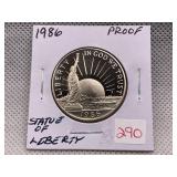 1986 STATUE OF LIBERTY HALF DOLLAR