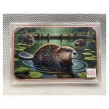 5 OUNCE .999 FINE COPPER BAR WITH BEAVER