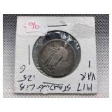 1917 VARIETY 1 STANDING LIBERTY QUARTER