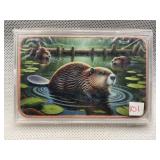 5 OUNCE .999 FINE COPPER BAR WITH BEAVER