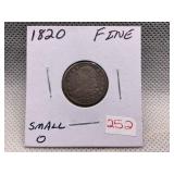 1820 BUST DIME FINE