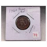 1860 ROUND BUST INDIAN HEAD CENT