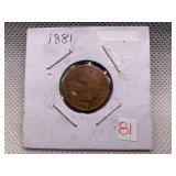 1881 INDIAN HEAD CENT