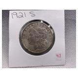 1921-S MORGAN SILVER DOLLAR