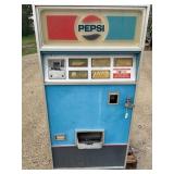 VINTAGE PEPSI 5 BUTTON VENDING MACHINE - 57" X 27"