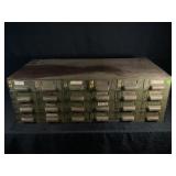 INDUSTRIAL 18 DRAWER METAL BOLT BIN - 34" X 17" X