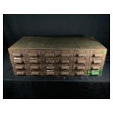 INDUSTRIAL 18 DRAWER METAL BOLT BIN - 34" X 17" X
