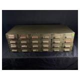 INDUSTRIAL 18 DRAWER METAL BOLT BIN - 34" X 17" X