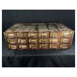 INDUSTRIAL 18 DRAWER METAL BOLT BIN - 34" X 17" X