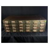 INDUSTRIAL 18 DRAWER METAL BOLT BIN - 34" X 17" X