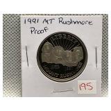 1991 MT RUSHMORE HALF DOLLAR PROOF