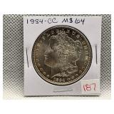1884-CC MORGAN DOLLAR MS64