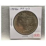 1896 MORGAN DOLLAR MS63