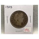 1898 BARBER HALF DOLLAR